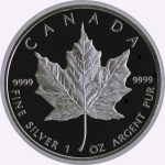 1 Unze Silber Kanada Maple Leaf 1989 Proof - 5 $