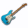 1 Unze Silber Solomon Islands 2023 Proof - Fender Stratocaster - DAPHNE BLUE - Guitar Shaped Coin 2 $ Farbig Color