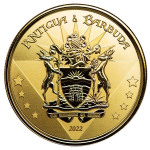 1 oz Gold Antigua & Barbuda EC8 2022 BU Coin Card -...