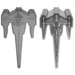 3  oz Silver Niue 2023 Antique Finish - N1 STARFIGHTER - 3-Dimensional - Star Wars Mandalorian Kollektion - 10 NZD