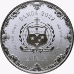 EINZELSTÜCK** 1 oz Samoa 2022 Prooflike - MEERJUNGFRAU - PRINZESSIN des MEERES - MERMAID - silber 2 NZ$