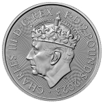 1 Unze Silber UK 2023 BU - King Charles Krönung -...