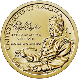 USA 1 $ 2023-P Native American - Tonawanda Seneca - Ha-sa-no-an-da - Sacagawea Dollar - 1 USD BU - NEU bei Aurinum Quarters + Native American Dollars