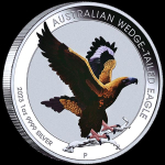 AURINUM*SUMMER*SALE** 1 oz Australian 2023 NGC MS70  COLOR - Wedge Tailed Eagle Keilschwanzadler - Coin Card - 10 Jahres Edition - Ultra High Relief 1 AUD - Erste Colorversion des WT Eagle !