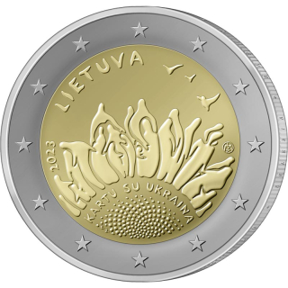 Litauen 2 Euro - 2 Euro Litauen Zusammen mit der Ukraine 2023  bfr.