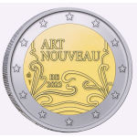 Belgien 2 Euro 2023 BU Coin Card - Jugendstil -...