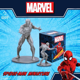140 g Silber - SPIDER MAN - Marvel Kollektion - Miniatur Statue 3-Dimensional