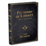 1 oz USA 2023 BU Round Antique Finish - JAMES MADISON - Gründung Amerikanische Verfassung - BUCHFORMAT - Serie Gründer der Freiheit