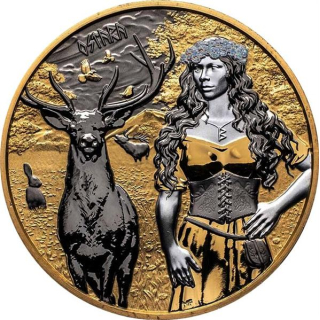 ab Lager** 1 oz Germania 2023 Ruthenium Palladium Gelbgold - WALKÜRE OSTARA - Germanische Göttin Töchter des Odin - Serie Valkyries Ausgabe 2 - EINZELSTÜCK