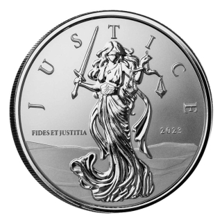 1 Unze Silber Gibraltar 2023 Lady Justice Prooflike