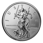 1 Unze Silber Gibraltar 2023 Lady Justice Prooflike