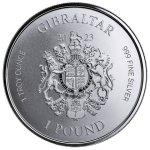 1 Unze Silber Gibraltar 2023 Lady Justice Prooflike