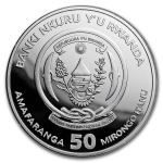 1 ounce silver Rwanda 2024 Proof - DRAGON - Year of the...