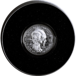 Einzelstück* 1 oz Samoa 2023 Prooflike - CYBORG - SKYLINE Futuristische Stadt - Künstliche Intelligenz -Silber 5 $ - Skyline of a futuristic City - Artificial Intelligence Edition