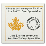 1 Unze Silber Kanada 2018 Proof - DEEP SPACE NINE STAR TREK - Edtion 25 Jahre Star Trek Royal Canadian Mint- 20 $