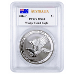 PCGS MS-69 1 Unze Silber Australian Wedge Tailed Eagle...
