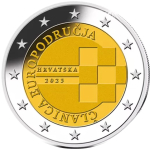 2 Euro Kroatien 2023 Coin Card - Erste 2 Euro Münze aus Kroatien