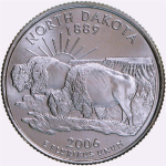 0,25 $ USA 2006 P - Quarter Dollar - NORTH DAKOTA - Bisons