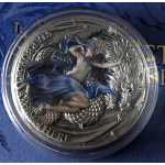 2 oz Kamerun 2023 - STARBURST AMPHITHERE DRAGON - Allsehendes Auge - DRAGONOLOGY Ausgabe 2 - Antique Finish - 2000 Francs