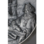 2 oz Barbados 2023 - BLACKBEARD - Queen Annes Revenge Captains of Fortune  - Antique Finish - 5 $