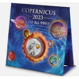 1 oz Malta 2023 KOPERNIKUS Berühmter Astronom - 5 Euro Silber BU -  Coin Card