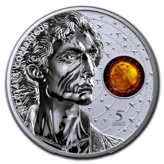 Black*Advent*Kracher*1 oz Malta 5 Euro 2023 Silber BU - KOPERNIKUS - Coin Card