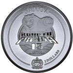 AURINUM-TOP-ANGEBOT* 1 oz Samoa 2023 BU - KUNG FU PANDA - silber 5 $