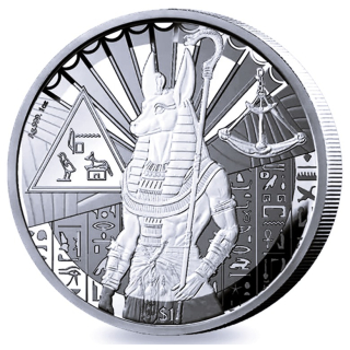 AURINUM*SUMMER*SALE** 1 oz Sierra Leone 2023 - ANUBIS - Gott des Totenreichs - REVERSE FROSTED - Serie Ägyptische Götter - Ausgabe 4 - Reverse Frosted - 1$