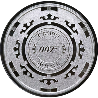 AURINUM*TOP*ANGEBOT** 1 oz Tuvalu 2023 BU -  CASINO ROYALE CHIP - James Bond 007 - Silber 1 AU$