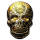 2 Unzen Silber Motivbarren - Skull Tag des Todes - Dia de los Muertos - Handmade - Golden Sunflower Edition