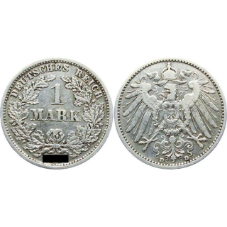 1 Mark - Reichsmark - Kaiserreich 1873 - 1916 -  5 g Silber - Grosser Reichsadler