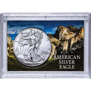 1 Unze Silber USA 2023 BU - LIBERTY AMERICAN EAGLE  Yosemite National Park - Harris Coin Card - 1$
