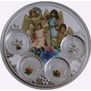 60 g Silber Niue 2019 Proof - YOUR ANGELS - DEINE ENGELCHEN - Talisman - Filigrane Engelchen - 5 NZD