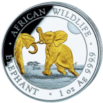 1 Unze Silber Somalia 2024 - Elefant African Wildlife -...