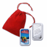 NEU* 1 Unze Silber Motivbarren - WEIHNACHTSGESCHENKE - Happy Christmas - BU Color