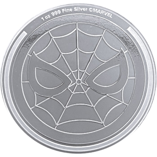 1 Unze Silber Niue 2023 BU - SPIDER MAN - Marvel - 2$ - Differenzbesteuert