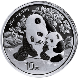 WIEDER DA ** 30 g Silber China 2024 BU - Panda - Silberpanda - 10 Yuan