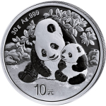 30 g Silber China 2024 BU - Panda - Silberpanda - 10 Yuan