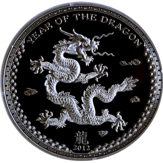 ab lager ** 1 Unze Silber Palau 2012 Proof - DRACHE - Jahr des Drachen / Year of the Dragon - Lunar - 5 $
