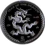 ab lager ** 1 Unze Silber Palau 2012 Proof - DRACHE -...