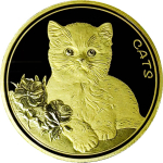 1 Unze Gold Fiji 2023 Prooflike - CATS - Ausgabe 2 -  5 $