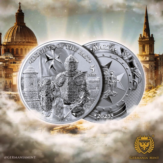 AURINUM-TOP-ANGEBOT**  Malta 5 Euro 2022 - Ritter der Vergangenheit - Knights of the Past 2022 BU - Coin Card - 2.Ausgabe !  Malta 5 Euro 2023 - Ritter der Vergangenheit - Knights of the Past - Malteserorden - BU Coin Card Ausgabe 3