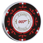 1 unze silber Tuvalu 2023 BU Coin Card - CASINO ROYALE CHIP - James Bond 007 - 1 AUD