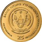 0.25 g Gold Ruanda 2022 BU - BERGGORILLA - African...