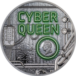 3 oz Cook Islands 2024 - CYBERQUEEN - Die Wiedergeburt - Science Fiction Serie  CYBERPUNK - Black Proof 2023 - Smartminting - Coin Invest ! - Termin 02-2024