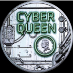 3 oz Cook Islands 2024 - CYBERQUEEN - Die Wiedergeburt - Science Fiction Serie  CYBERPUNK - Black Proof - Smartminting - Coin Invest Liechtenstein