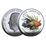 1 oz Pitcairn 2023 Proof - LIONFISH - Marine Life Kollektion - silber Proof COLOR - 2 NZ$