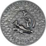 3 oz Palau 2024 - MEERJUNGFRAUEN - MERMAIDS - Unterwasserfantasien - Emailleveredelung - Antique Finish Smartminting - Coin Invest !