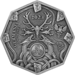 Letzte zum SONDERPREIS** 1 oz Silber Germania Mint - WITCHCRAFT - Die GERMANISCHE SEHERIN SEERESS - Antique Finish UV-Effekt - Octagonprägung - Serie WITCHCRAFT - Neue Serie - 1. Ausgabe Die Seherin