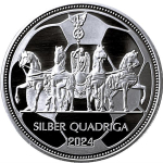 1/2 Unze Silber Round Germania - QUADRIGA - Fussball EM -...